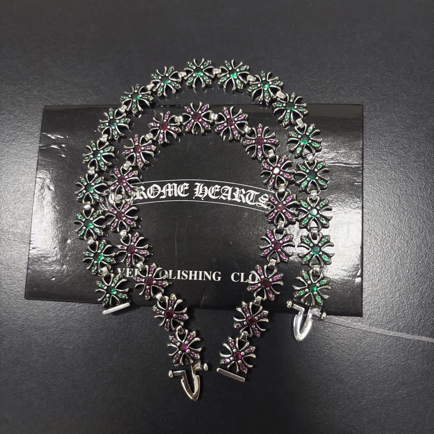 Chrome Hearts Rome Hearts Silver Tone Flower Bracelet